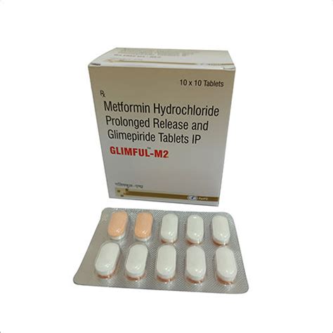 Metformin Hydrochloride Prolonged Release And Glimepiride Tablets Ip At