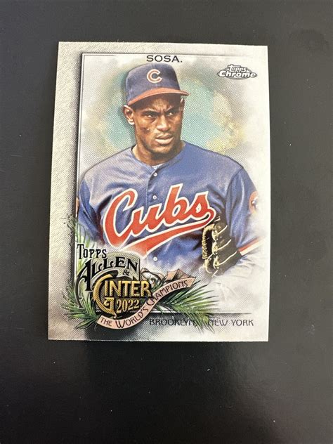 2022 Topps Chrome Allen Ginter 149 Sammy Sosa Cubs NM EBay