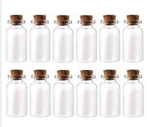 20x Mini Bottles Corks Storage Jar Glass Miniblings Mini 40mm Doll