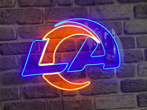 Los Rams Los Angeles Rams Led Neon Acrylic Wall Sign Plexiglass Wall