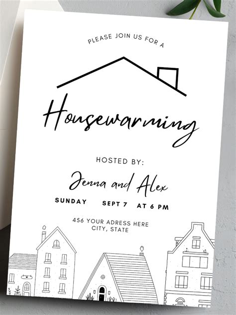 A Housewarming Card With The Wordsplease Join Us For A Housewarming