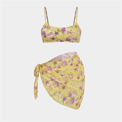 Summer Up To 65 Off Kttectoa Cute Spaghetti Straps Bikini Sets With Cover Up Womens Tankini