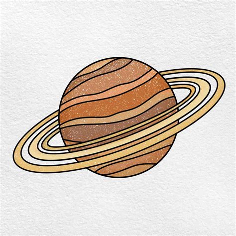 How to Draw Saturn - HelloArtsy