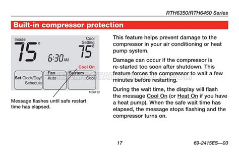 Honeywell RTH6350D Thermostat Operating Manual