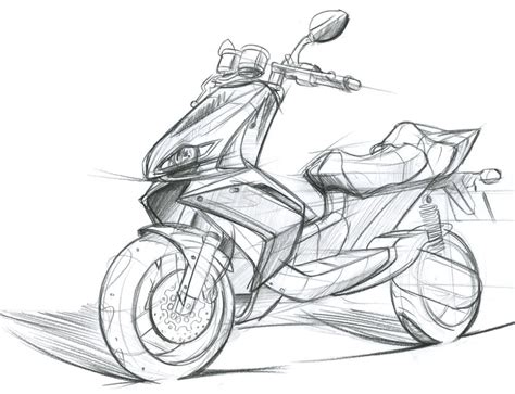 Xenophya Scooter Sketch Car Body Design Bike Sketch Motorcycle