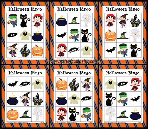 Free Printable Halloween Bingo Cards For 30 Players