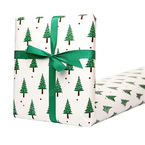 Wrapping Paper With Christmas Trees, Card, Background, Christmas PNG ...