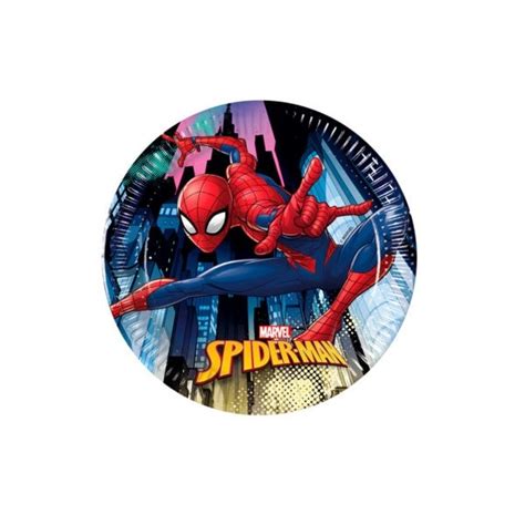 Set 8 Farfurii Carton Spiderman Omul Paianjen 20 Cm EMAG Ro