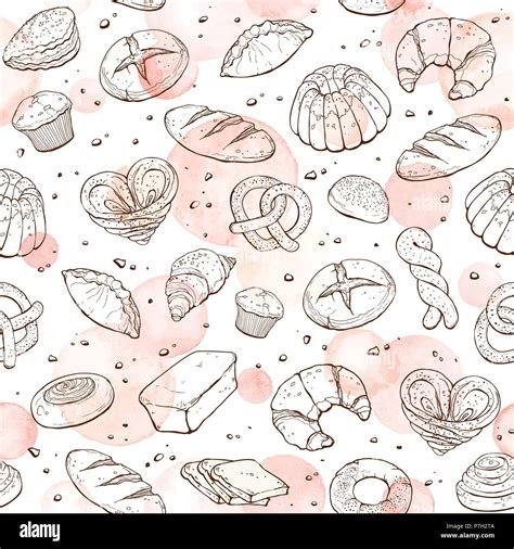 Bakery Seamless Background Stock Vector Image And Art Alamy