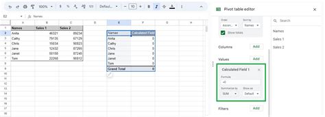 Add A Calculated Field To A Pivot Table In Google Sheets