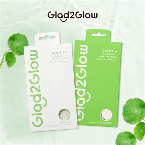 Jual Glad2Glow Centella Salicylic Acid Day Night Acne Patch Glad 2