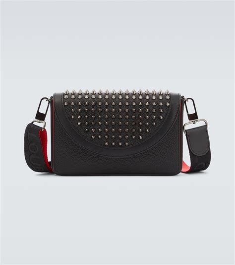 Explorafunk Leather Wallet On Chain In Black Christian Louboutin