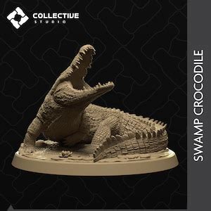 Swamp Crocodile Resin Painted Or Unpainted 32mm And 75mm Etsy