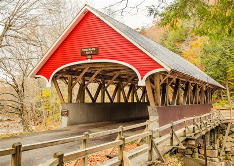 Red Covered Bridge In New Hampshire Jigsaw Puzzle In Bridges Puzzles On