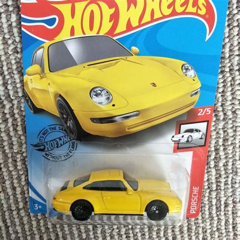 Hot Wheels Porsche Carrera Yellow Porsche Series Long Card Rare Miniature Co Vintage