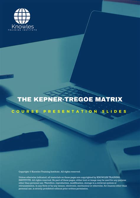 The Kepner Tregoe Matrix Training Course In Singapore Knowles