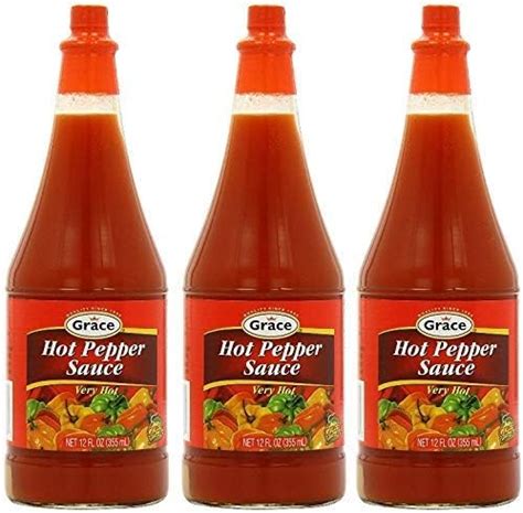 Amazon Grace Hot Pepper Sauce Oz Pack Hot Sauce Bottles