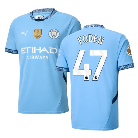 Manchester City Maglia Gara Home 202425 Con Stampa Foden 47 Official