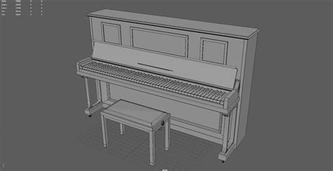 Upright Piano Drawing