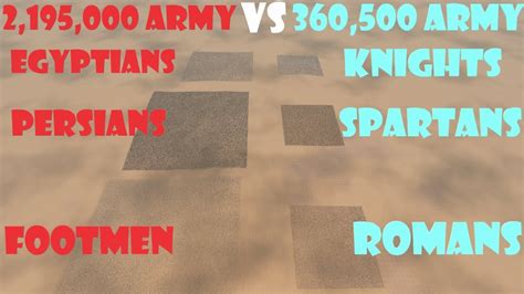 Spartans Romans Knights Vs Persians Egyptians Footmen Ultimate