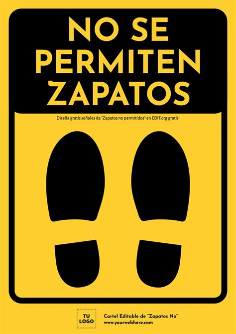 Personaliza Un Cartel De Quitarse Los Zapatos