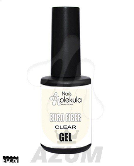 Nails Molekula Гель моделюючий Euro Fiber Gel Clear 12 мл Немає