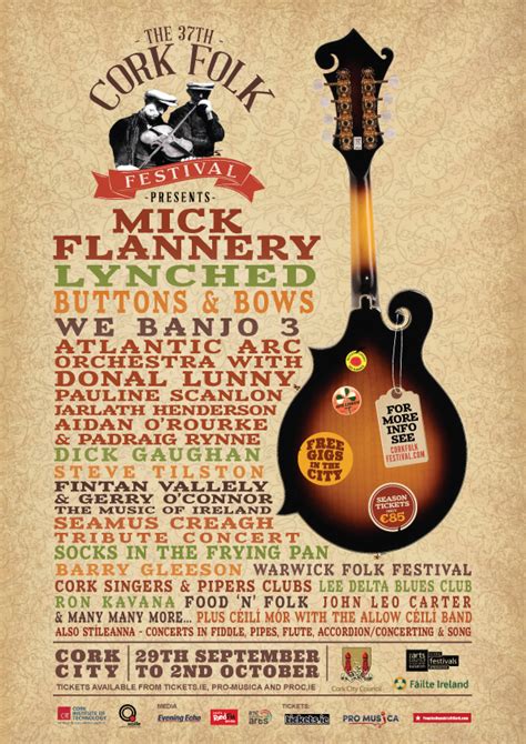 Poster for the Cork Folk Festival 2016 – Cork Folk Festival – Cork ...