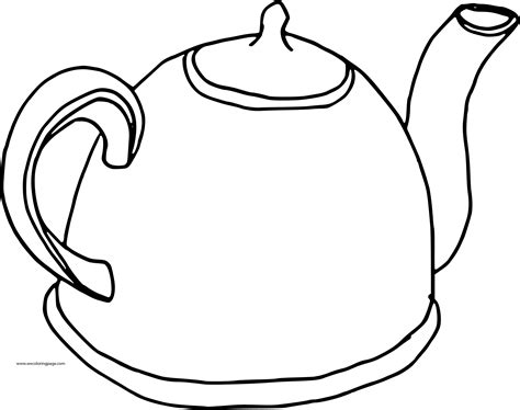 Teapot Simple Coloring Page | Wecoloringpage.com