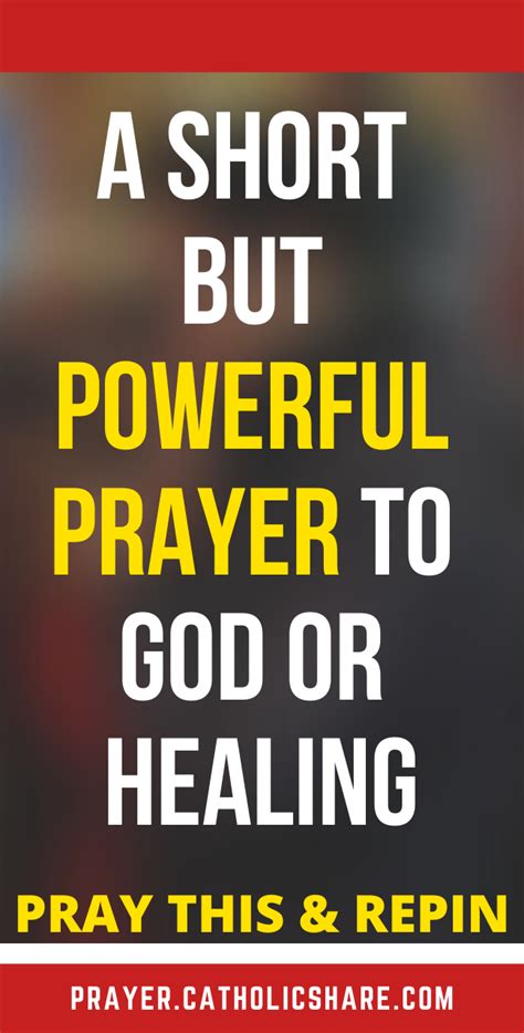 Short But Powerful Prayer To God For Healing Artofit