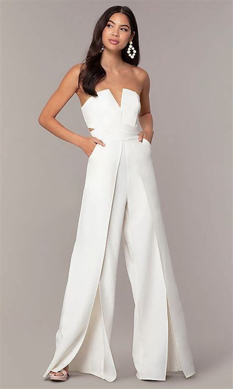 White Set With Pants Fancy Jumpsuit Jumpsuit Elegant Jumpsuit Fashion