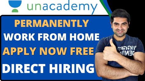 Unacademy Jobs 2021 Permanent Work From Home Jobs Vacancy 2021