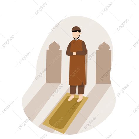 Muslim Kids Pray Vector Hd Png Images Vector Illustration Of A Muslim