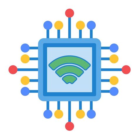 Premium Vector Smart Chip Flat Illustration