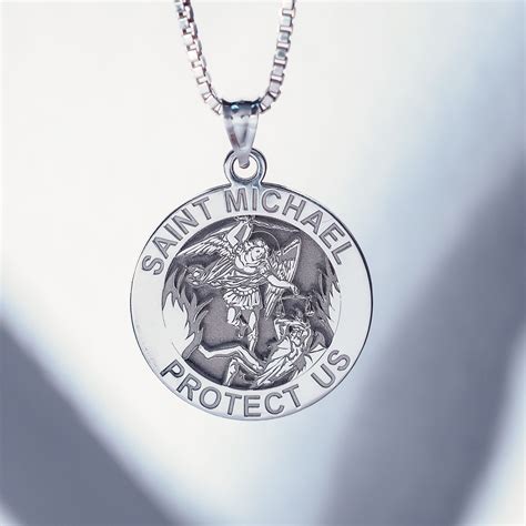 Saint Michael Saint Michael Necklace St Michael Pendant Etsy