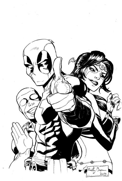 Pin On Lineart Deadpool