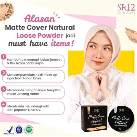 Matte Cover Natural Loose Powder Sr Bedak Tabur Membantu Menutupi