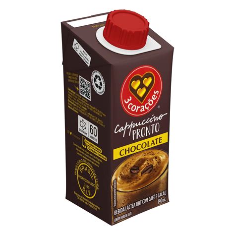 Bebida L Ctea Uht Cappuccino Chocolate Cora Es Caixa Ml Super