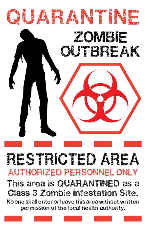 Free Printable Zombie Signs