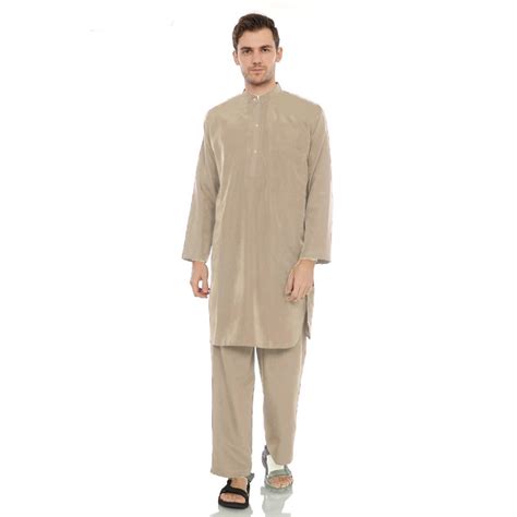 Jual Setelan Kurta Pakistan Polos Pria Muslim Setelan Gamis Pria