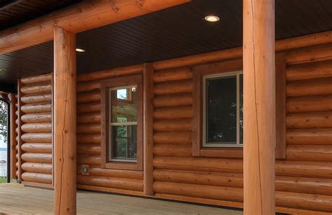 Half Log Siding Pine Canadas Log And Wood Home Store
