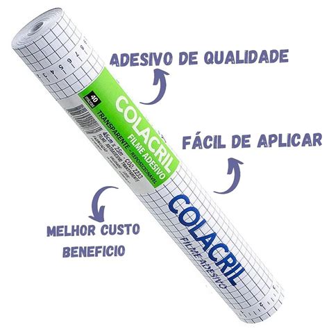 Papel Contact Transparente Micra Cm X M Colacril Livraria Bar O