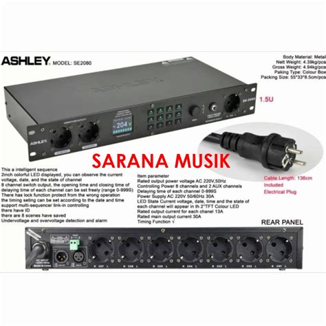 Jual Power Sequencer 8 Channel Ashley SE 2080 SE2080 Ashley SE 2080