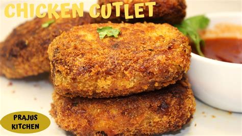 Chicken Cutlet Recipeeasy Chicken Cutlet With English Subtitlesprajus Kitchen Youtube