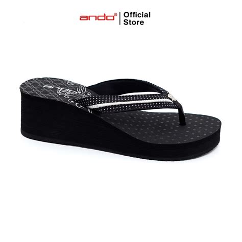 Jual Ando Official Sandal Jepit Queenza Wanita Dewasa Perak Shopee