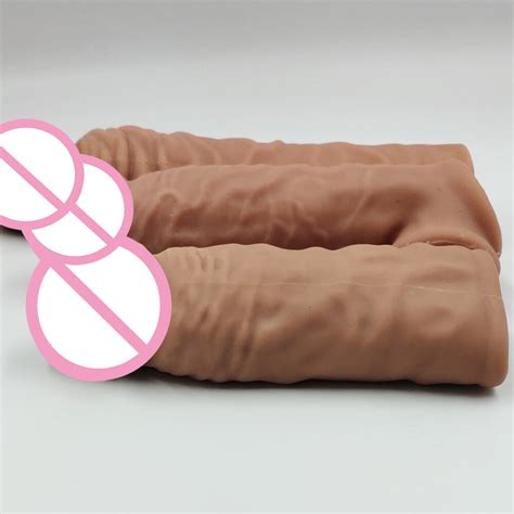 Types Penis Extender Sleeve Reusable Condoms Sex Toys For Men Delay