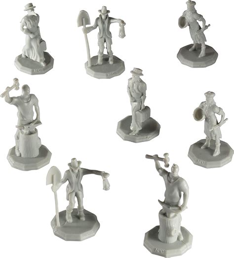 Monster Townsfolk Mini Fantasy Figures Pc Paintable Tradesmen Non