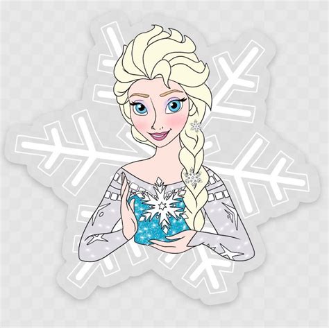 Elsa Sticker Frozen Sticker Elsa Frozen Disney Vinyl | Etsy