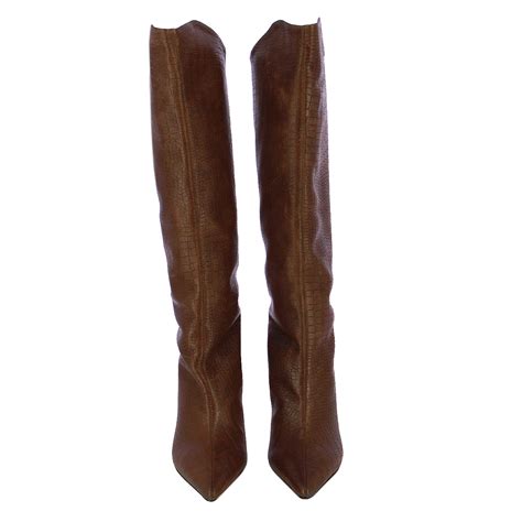 Knee High Stiletto Boot Brown Europa Art