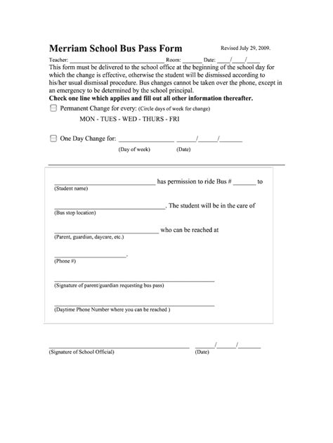 Bus Pass Template 2009 2025 Form Fill Out And Sign Printable Pdf Template Airslate Signnow