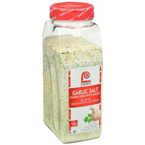 Lawry S Garlic Salt Coarse Ground With Parsley 33 Oz Or 2 06 Lbs New Larger Size